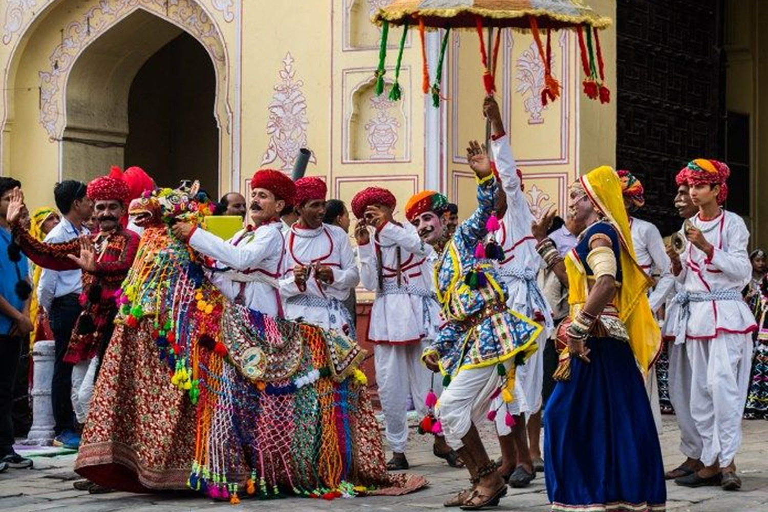 Folk dance at Teej Festival