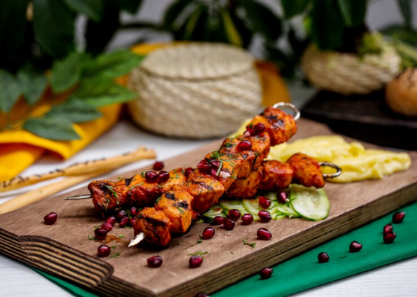 Lamb Kalmi Kebab with herbs